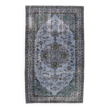 Tapis persan oriental bleu 5x8 153x253 cm SK 23247