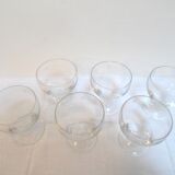 6 verres en cristal ciselés