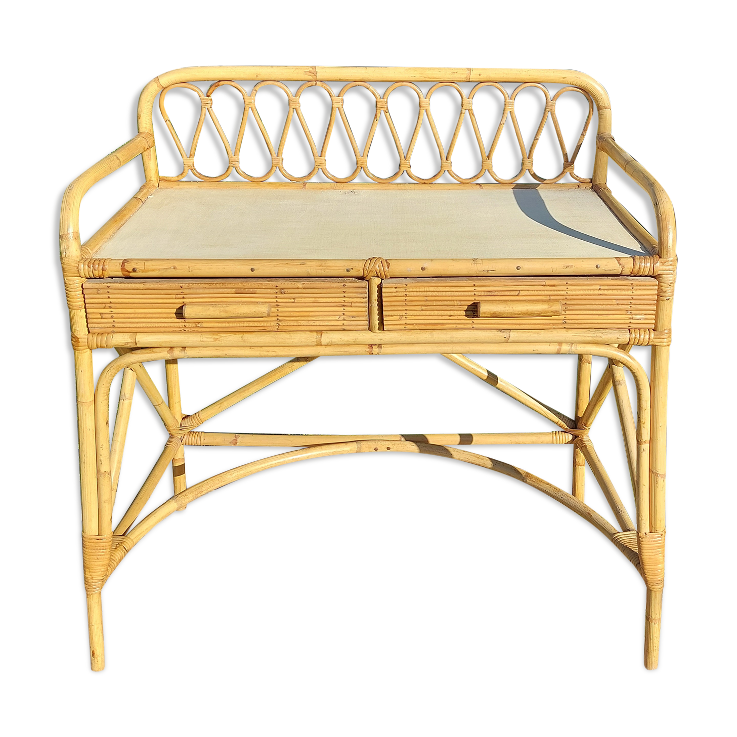 Rattan desk