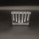 Duo Vase Bloc Résine Lucite Triple Cheminée Plexiglas Design Postmoderne