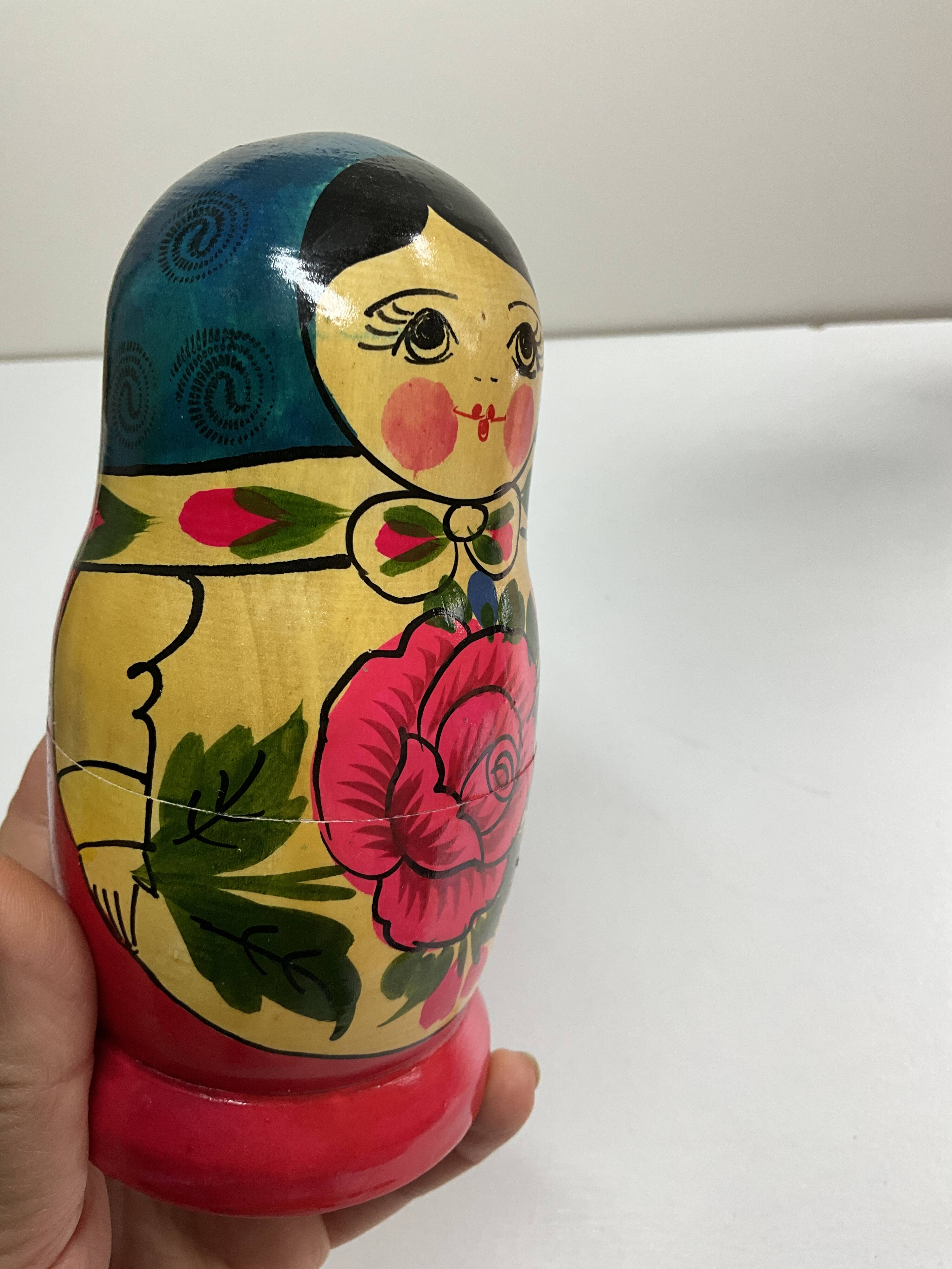 Vintage Russian Folk Art Matryoshka Dolls