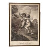 Antique print, Love and Fortune ,early XX century