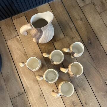 Service of orangeade or tea from Grandjean Jourdan in Vallauris.