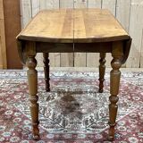 Cherry wood dining room table with 2 extensions, LOUIS PHILIPPE style work from the 1930s