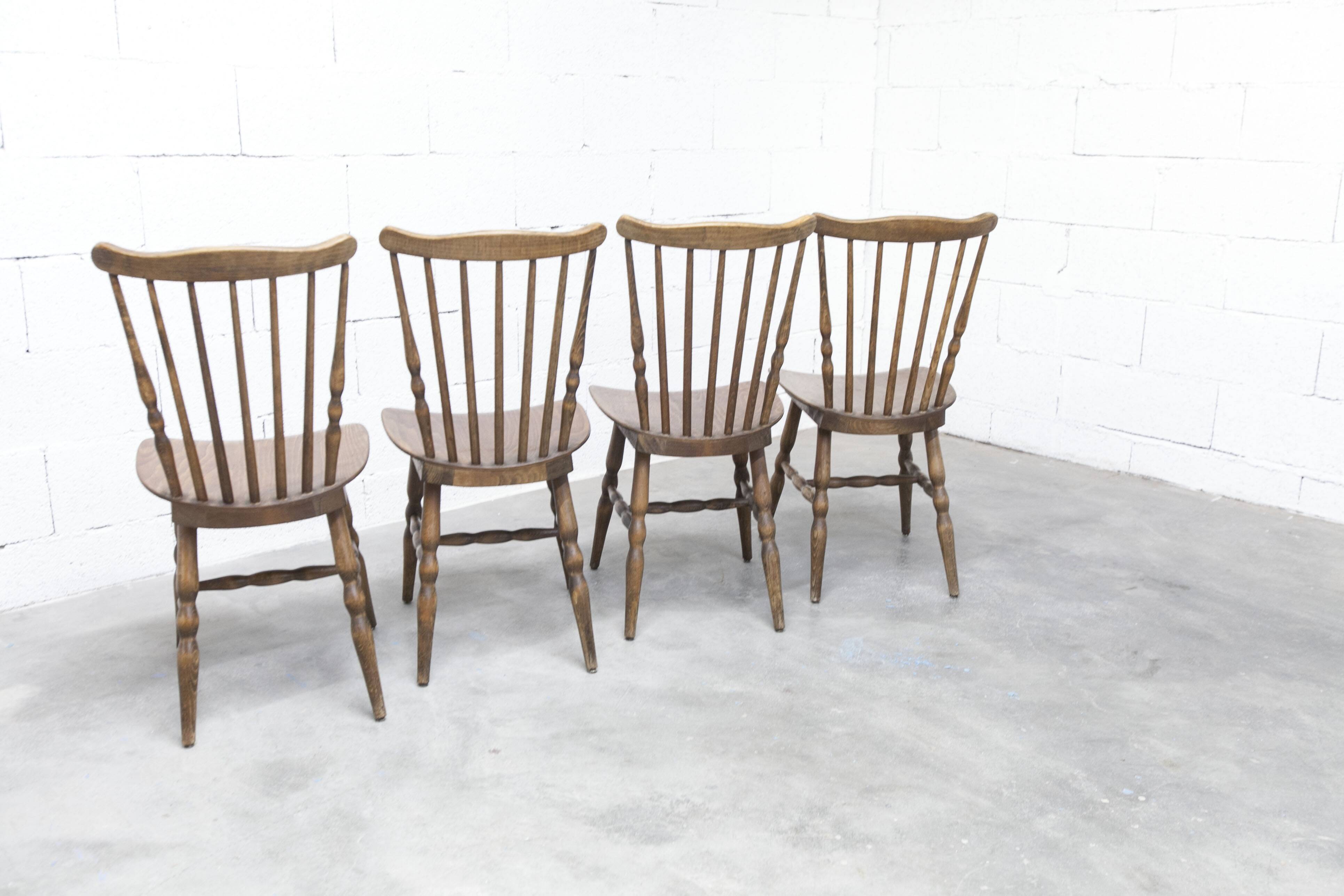 Set of 4 Baumann chairs, Florida model, 1970, superb condition