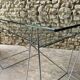 Glass desk - chrome metal trestles