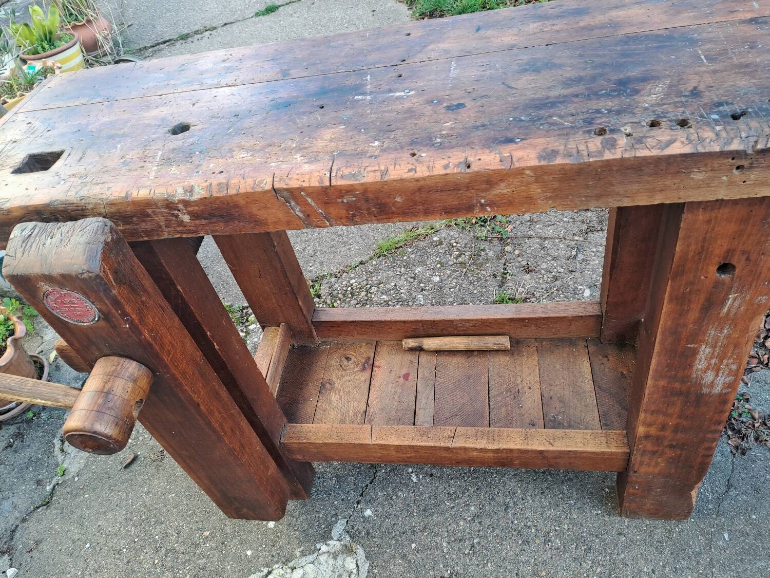 Early 20th century sculptor's workbench