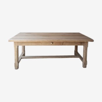 Solid wood farmhouse table