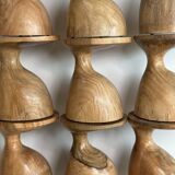 Solid wood side table (monoxyl) organic shape natural color