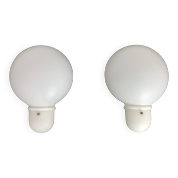 Large pair of vintage Italian wall sconces in the shape of a bulb. NFS