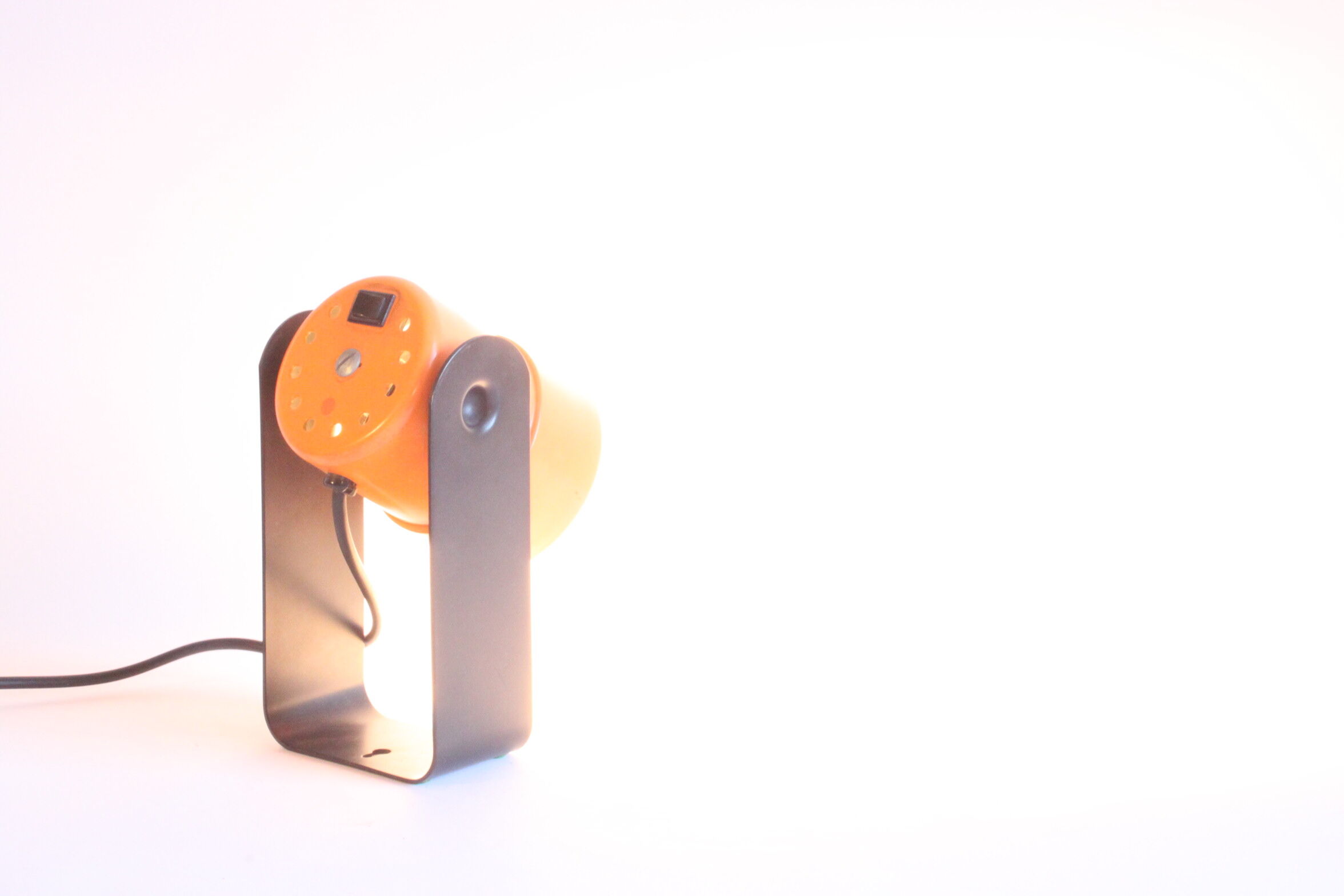 Orange table or wall lamp by karl lang for sis leuchten, germany 1976.