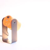 Lampe de table ou applique orange de karl lang pour sis leuchten, allemagne 1976.