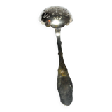 Sprinkling spoon - sugar ladle in silver metal with laurel scroll decoration 13cm