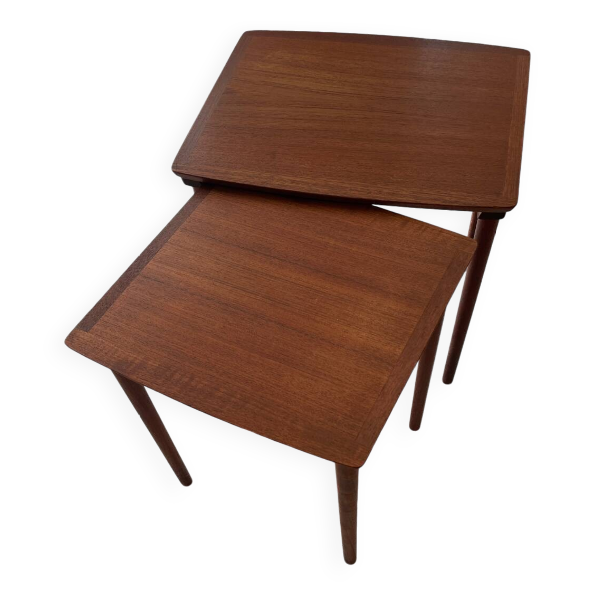 2 Danish teak nesting tables Mobelintarsia 60s