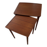 2 tables gigognes en teck danoises Mobelintarsia année 60