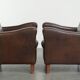 Sturdy set of vintage sheepskin armchairs with a nice English design