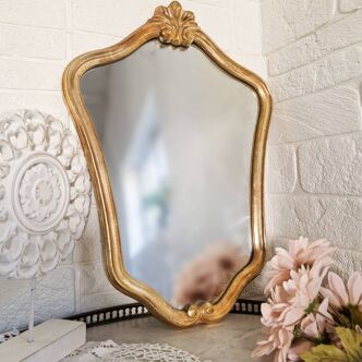 Grand miroir doré ancien style Louis XV