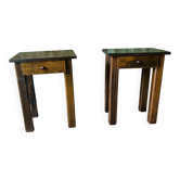 Paire de tables de chevet minimalistes