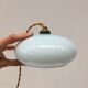 Paire de suspensions vintage en opaline bleu pale
