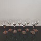 Luminarc pink feet wine glasses