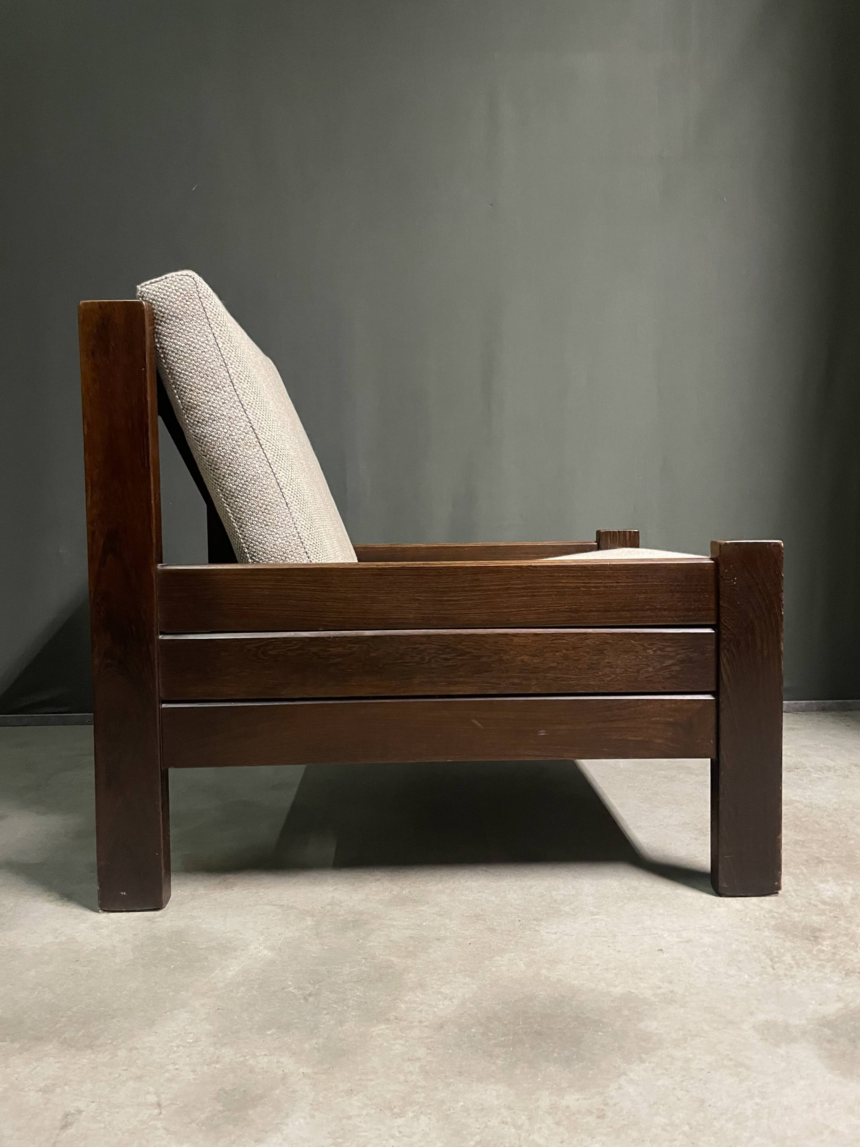 Two modernist lounge chairs from the 1960s.
