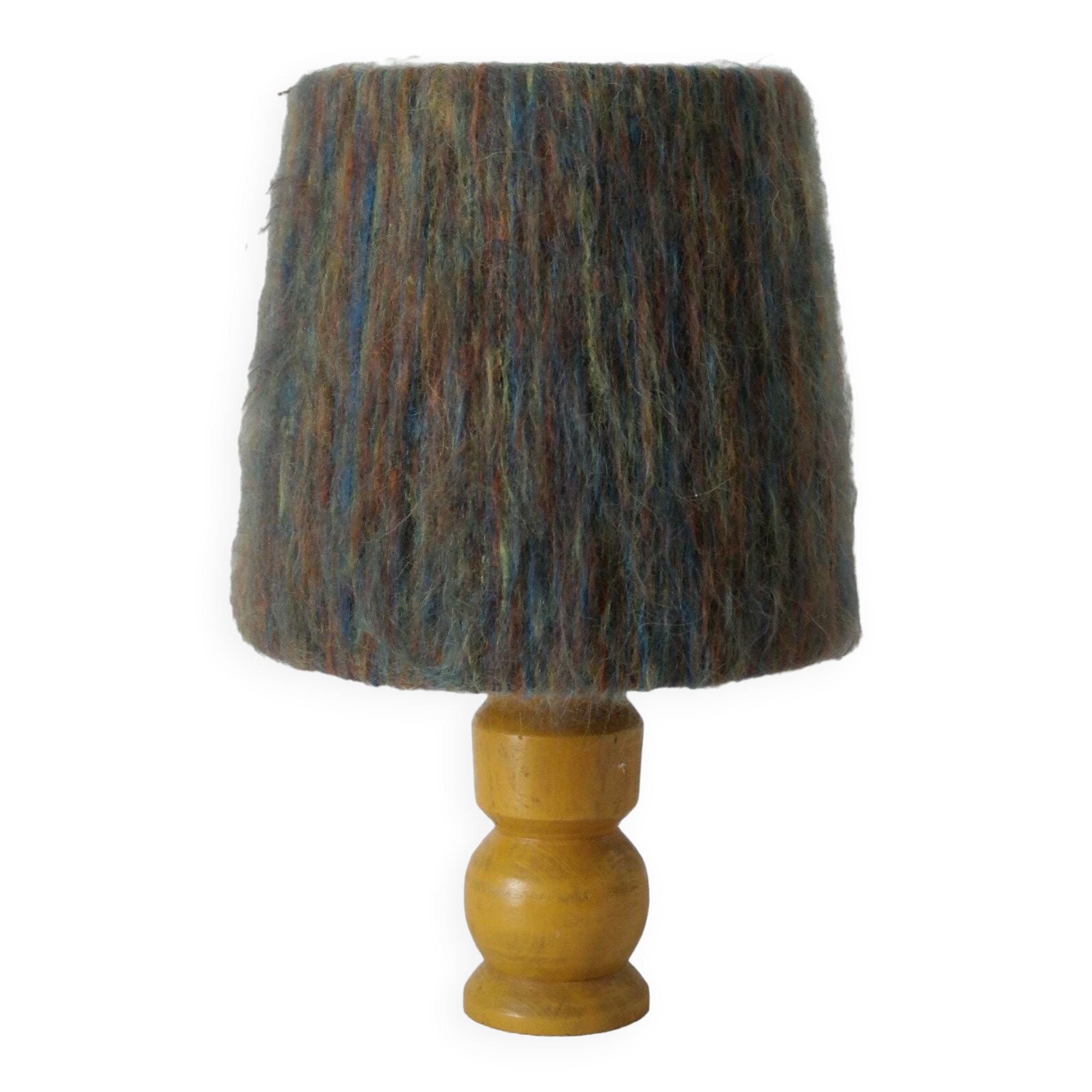 Vintage handmade wool hat lamp