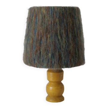Vintage handmade wool hat lamp
