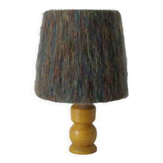 Vintage handmade wool hat lamp