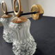 Pair of wall sconces molded glass 60s 70s