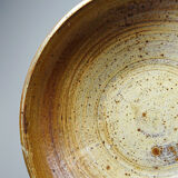 Large vintage stoneware fruit bowl from Puisaye attributed to Jean-Pierre Prudhomme.