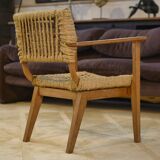 Armchair by Adrien Audoux and Frida Minet for Vibo Vesoul 1940s