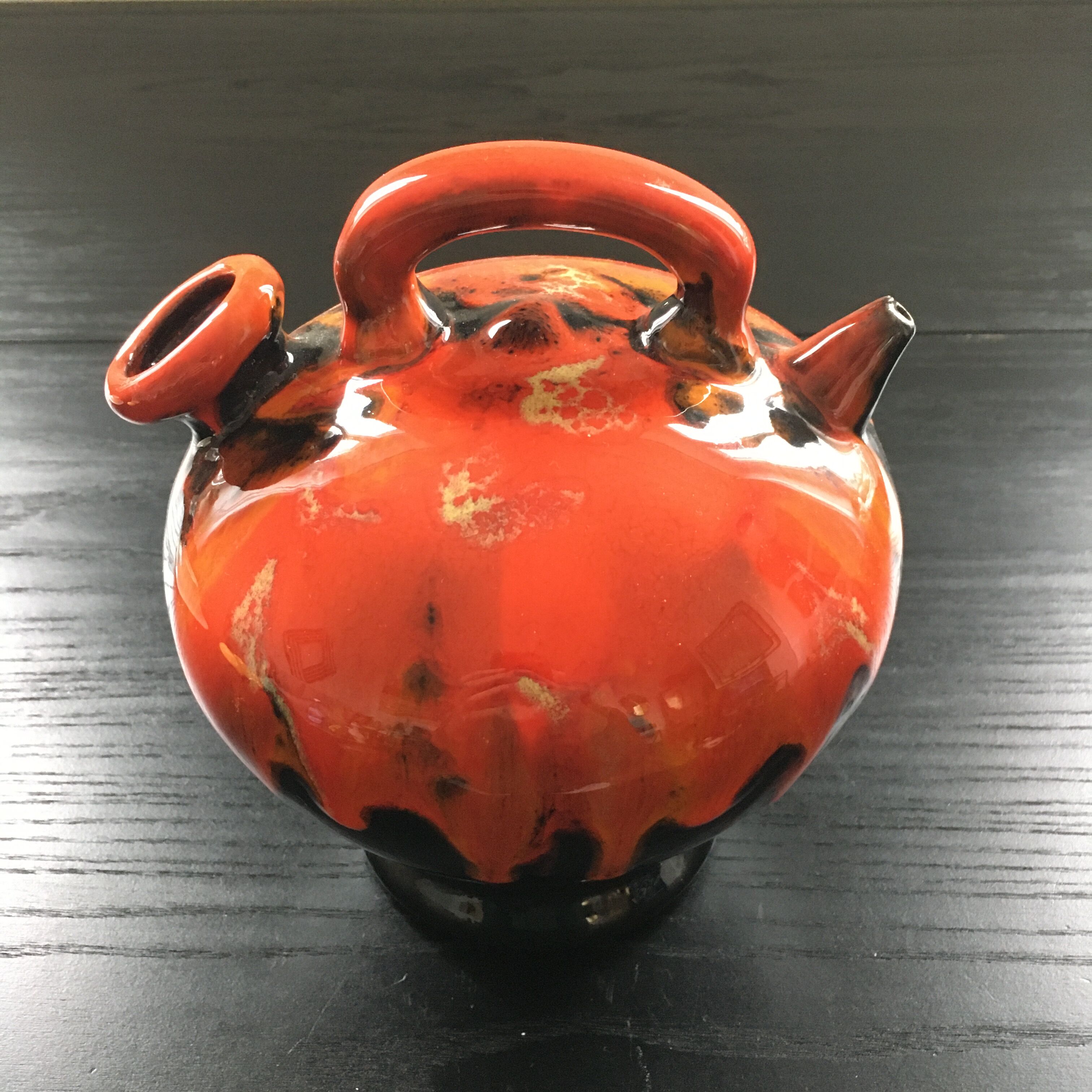 Chevrette coulures orange