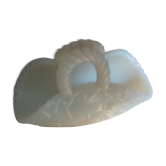 Vide poche petit panier en opaline Vallerysthal