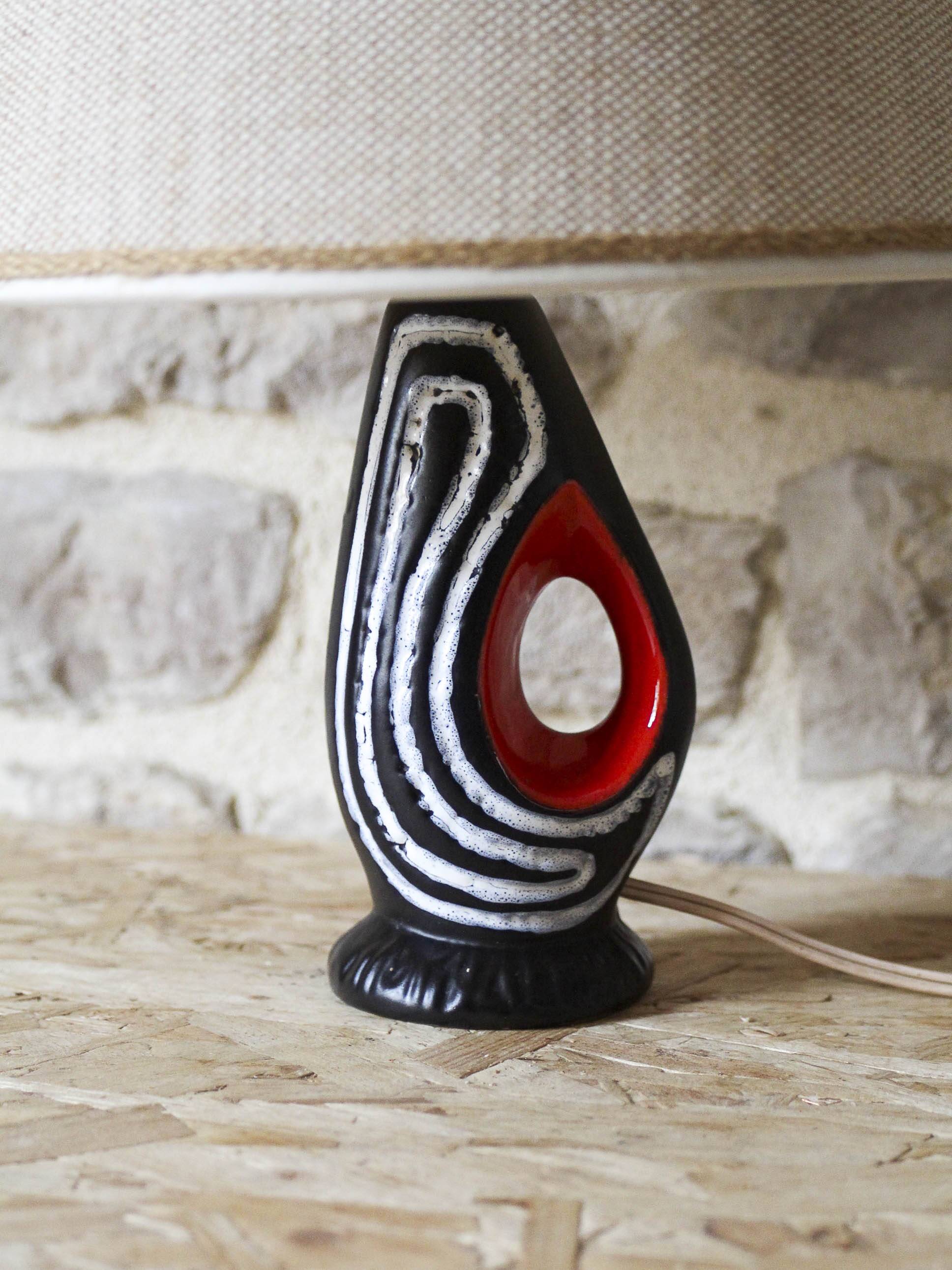 50s ceramic bedside lamp