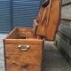 Coffre malle en bois