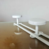 Coat rack in white lacquered metal 70s
