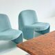 Anonima Castelli Alky armchair in baby blue velvet