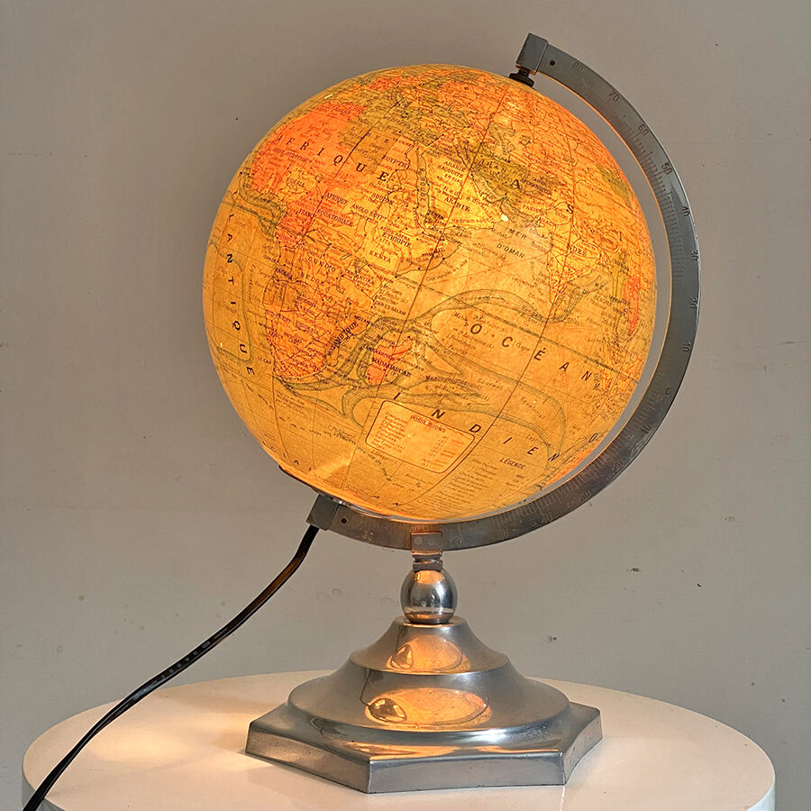 Luminous glass globe early twentieth century