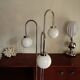 Lampadaire  chromé 3 boules 1970 vintage