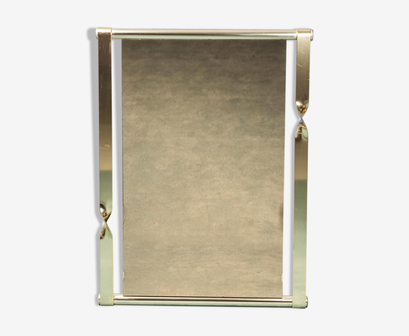 Miroir mural en verre fumé laiton frigerio 70s vintage