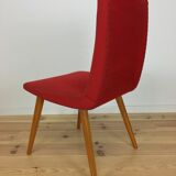 Vintage Steiner 60s chair, red, wood