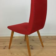 Chaise Steiner vintage années 60 rouge bois