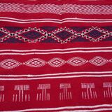 Red corridor handmade carpet large 280x125cm