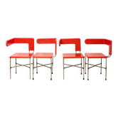 Chaises asymétriques (4), post-moderne, Italie, 1980s
