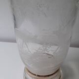 Old vase with hunting decor (17cm) A1