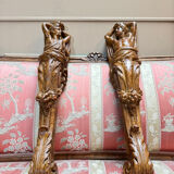 PAIR OF PAINTED PLASTER CONSOLES IN THE LOUIS XVI STYLE