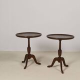 Pair of Mahogany side tables by Anton Kildeberg, Denmark 1960's
