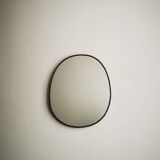 Round charcoal mirror 31 cm