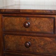 Victorian commode in flame wood with four drawers