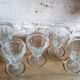 Cinq verres apéritif de bistrot années 40